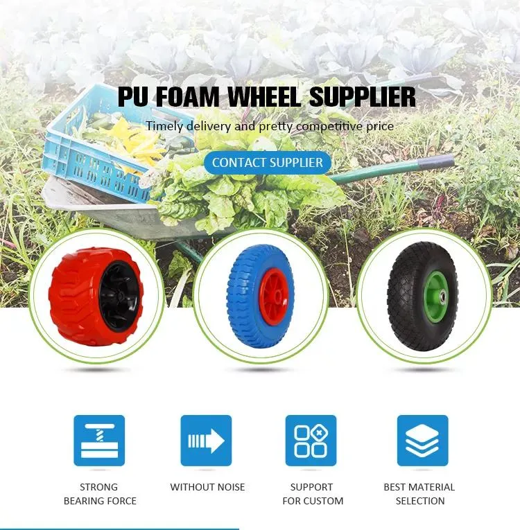 Best Factory PU Foam Wheel Industry 4inch PU Caster Wheels High PU Material Sand Beach Folding Wagon Cart Wheel 7X4 &prime; &prime;