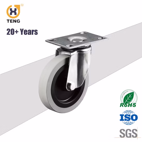 China Factory OEM Swivel Round Stem Nylon Industrial Caster Trolley Wheel