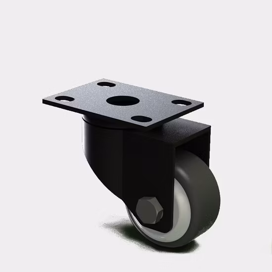 OEM Service Customized Stainless Steel PU Trolley Caster Adjustable Height Industrial Caster Trolley Wheel Heavy Duty Castor Swivel Caster with Brake