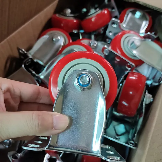 Amazon Supplier 3/4/5 Inch Swivel Plate Locking PVC/PU Castor Wheels Industrial Heavy Duty Casters with Safety Brake