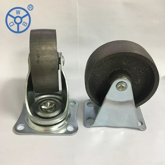 Light Duty Stem Caster Top Plated Industrial Cast Iron Steel Fork 50kg Load Capacity