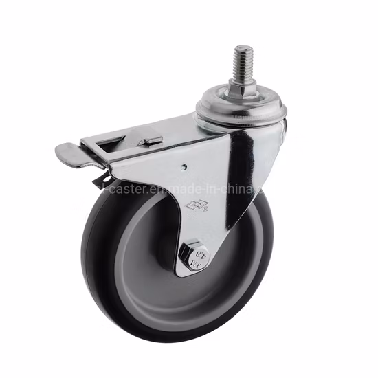 Bolt Hole with Brake TPR Institutional Caster