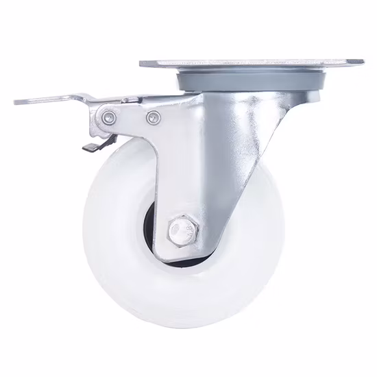 Twin Wheel Casters for Office Chairs with Brake Caster Wheels for Furniture