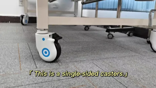 Central Locking Gray 5 Inch Medical Hospital Beds Caster Wheel